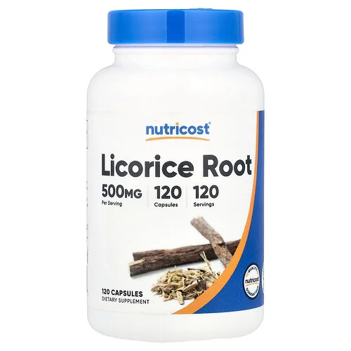Nutricost, Raíz de regaliz, 500 mg, 120 cápsulas