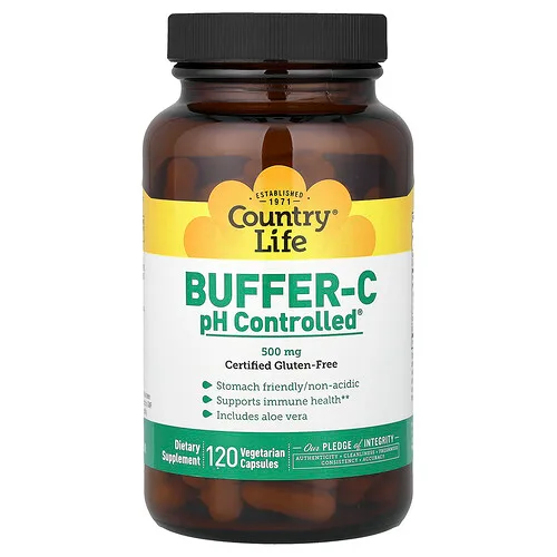 Country Life, Buffer-C, pH Controlled®, 120 cápsulas vegetales