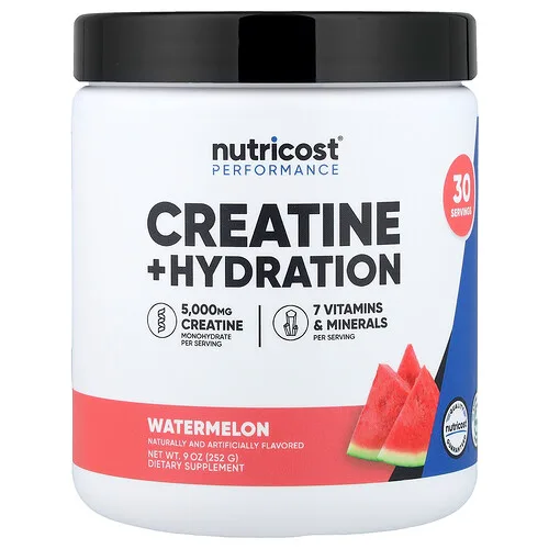 Nutricost, Rendimiento, Creatina más hidratación, Sandía, 252 g (9 oz)