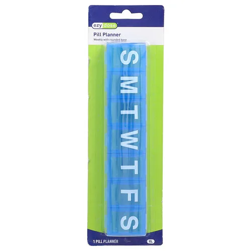 Ezy Dose, Pastillero semanal con base redondeada, XL, 1 unidad