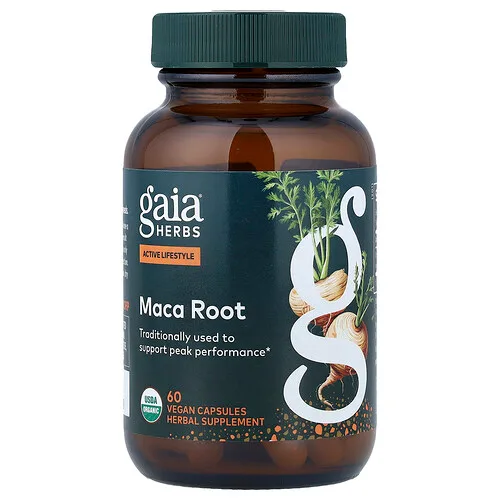 Gaia Herbs, Raíz de maca, 60 cápsulas veganas (500 mg por cápsula)