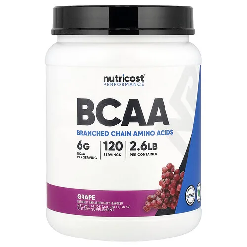 Nutricost, Rendimiento, BCAA, Uva, 1176 g (2,6 lb)