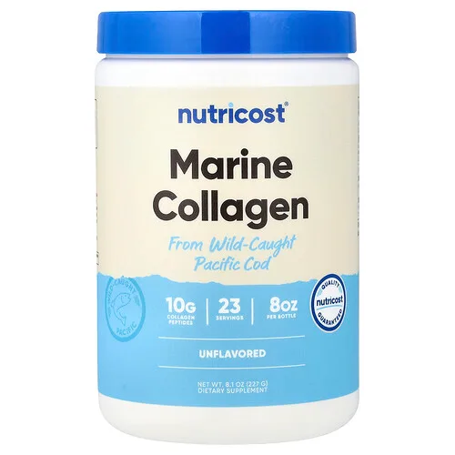Nutricost, Colágeno marino proveniente de peces capturados en estado salvaje, Sin sabor, 227 g (8,1 oz)