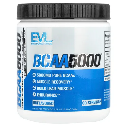 EVLution Nutrition, BCAA5000, sin sabor, 300 g (10,58 oz)