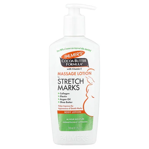 Palmer's, Cocoa Butter Formula® con vitamina E, Loción para masajes antiestrías, 250 ml (8,5 oz. líq.)