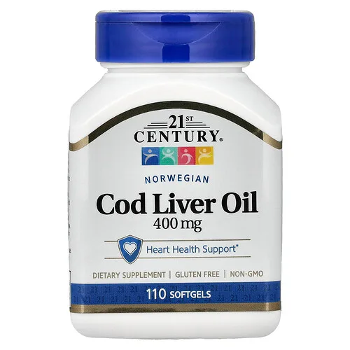 21st Century, Aceite de hígado de bacalao noruego, 400 mg, 110 cápsulas blandas