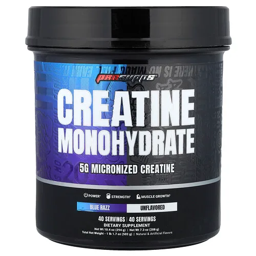 ProSupps, Monohidrato de creatina, Razz azul y sin sabor, 502 g (1 lb 1,7 oz)
