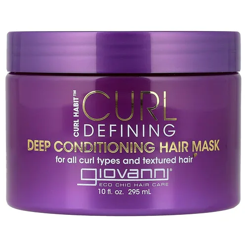 Giovanni, Curl Habit™, Mascarilla capilar de acondicionamiento profundo para definir rizos, Para todo tipo de rizos y cabello con textura, 295 ml (10 oz. líq.)