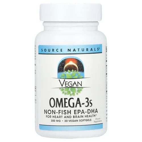 Source Naturals, Omega-3 veganos, 30 cápsulas blandas veganas