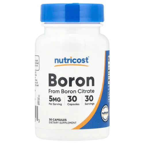 Nutricost, Boro, 5 mg, 30 cápsulas