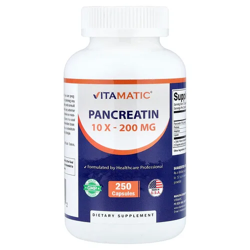 Vitamatic, Pancreatina, 250 cápsulas