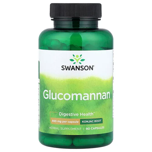 Swanson Vitamins, Glucomanano, 665 mg, 90 cápsulas
