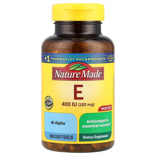 Nature Made, Vitamina E, 180 mg (400 UI), 300 cápsulas blandas
