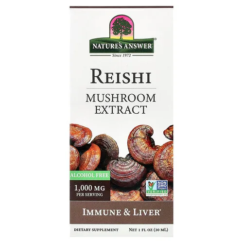 Nature's Answer, Extracto de hongo reishi, Sin alcohol, 30 ml (1 oz. líq.)