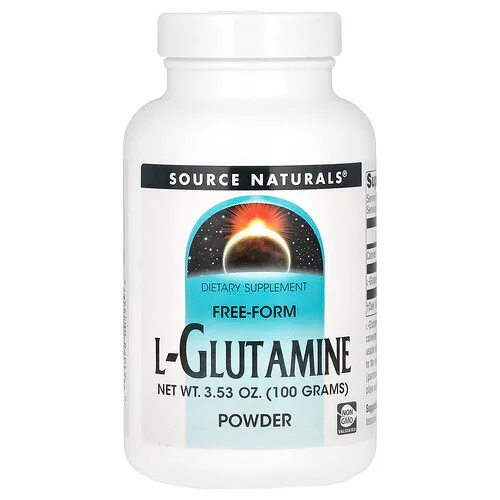 Source Naturals, L-Glutamina, polvo sin forma, 100 g (3,53 oz)