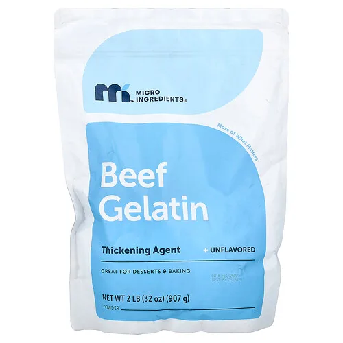 Micro Ingredients, Gelatina de res en polvo, Sin sabor, 907 g (2 lb)