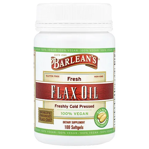 Barlean's, Aceite de lino fresco`` 100 cápsulas blandas