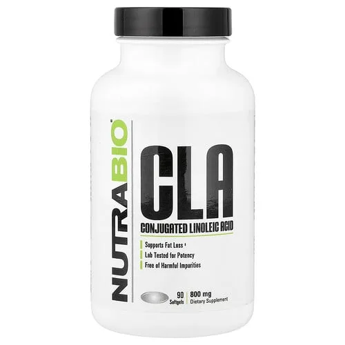 NutraBio, CLA, 800 mg, 90 cápsulas blandas