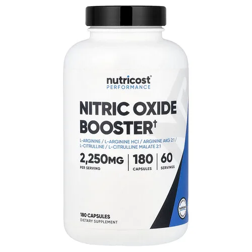Nutricost, Rendimiento, Potenciador del óxido nítrico, 180 cápsulas