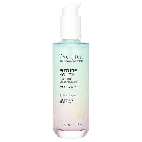 Pacifica, Juventud futura, Gel de limpieza en espuma, Leche de avena y flores, 140 ml (4,7 oz. líq.)