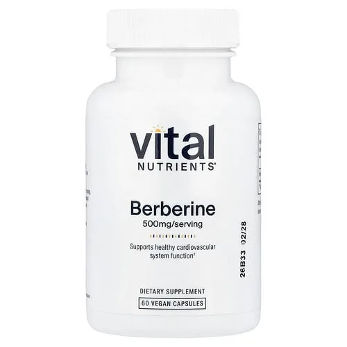 Vital Nutrients, Berberina, 500 mg, 60 cápsulas veganas