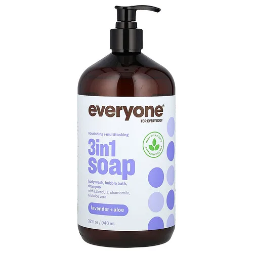 Everyone, Jabón 3 en 1, Lavanda y aloe, 946 ml (32 oz. líq.)