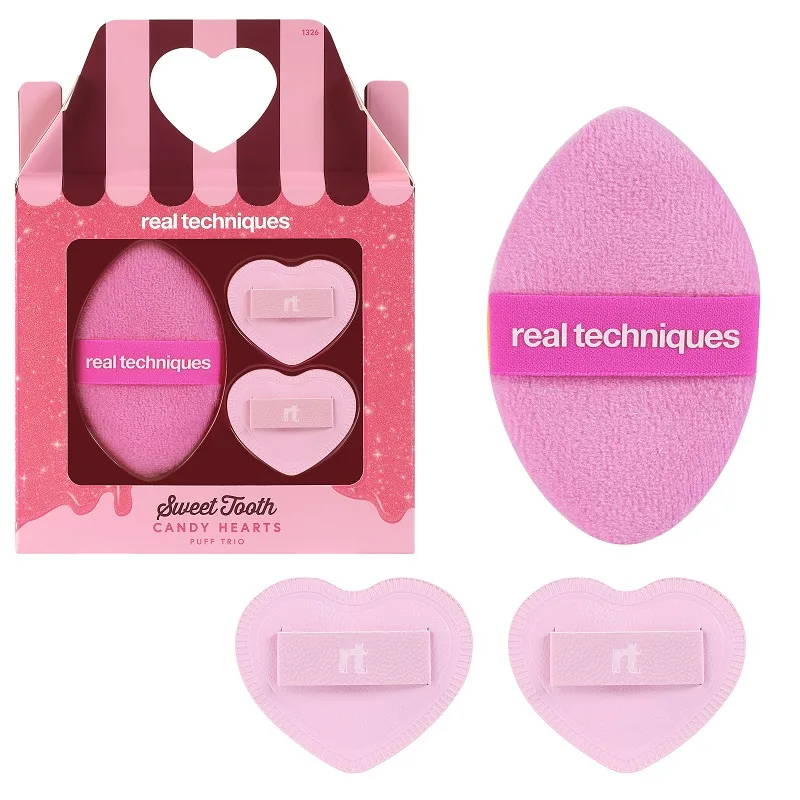 Set Sweet Tooth Candy Hearts Powder Puff