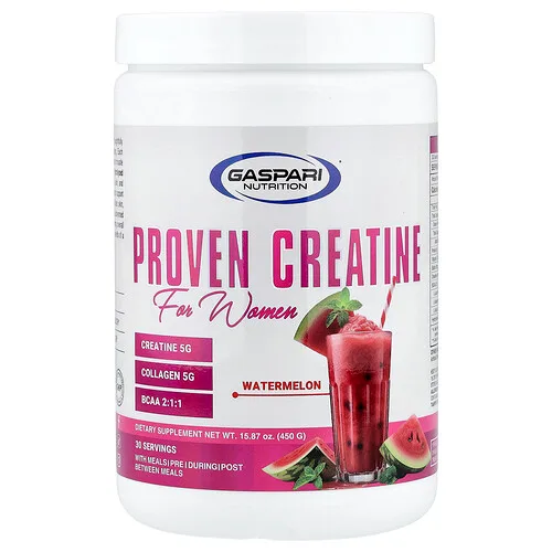 Gaspari Nutrition, Creatina probada para mujeres, Sandía, 450 g (15,87 oz)