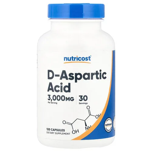Nutricost, Ácido D-aspártico, 120 cápsulas (750 mg por cápsula)