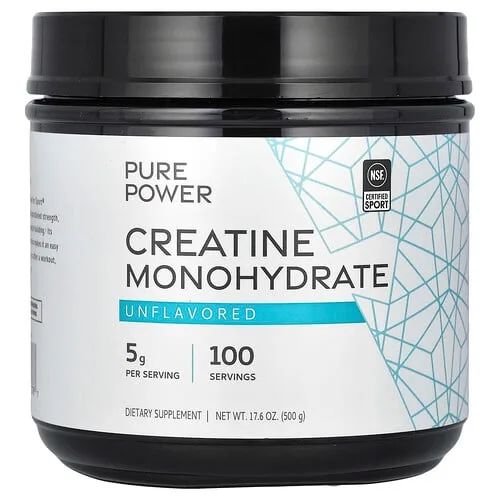 Dr. Mercola, Pure Power, Monohidrato de creatina, Sin sabor, 500 g (17,6 oz)