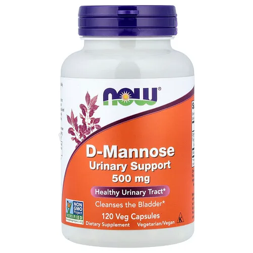 NOW Foods, D-manosa, 500 mg, 120 cápsulas vegetales