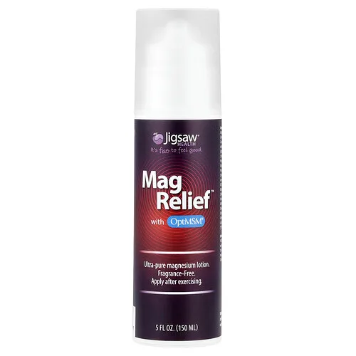 Jigsaw Health, Mag Relief™ con OptiMSM®, Sin fragancia, 150 ml (5 oz. líq.)