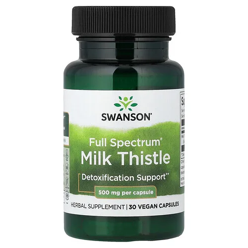 Swanson Vitamins, Full Spectrum®, Cardo mariano, 30 cápsulas veganas (0,5 g por cápsula)