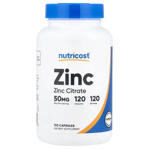 Nutricost, Zinc, 50 mg, 120 cápsulas