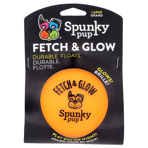 Spunky Pup, Fetch & Glow, Pelota, Grande, 1 juguete