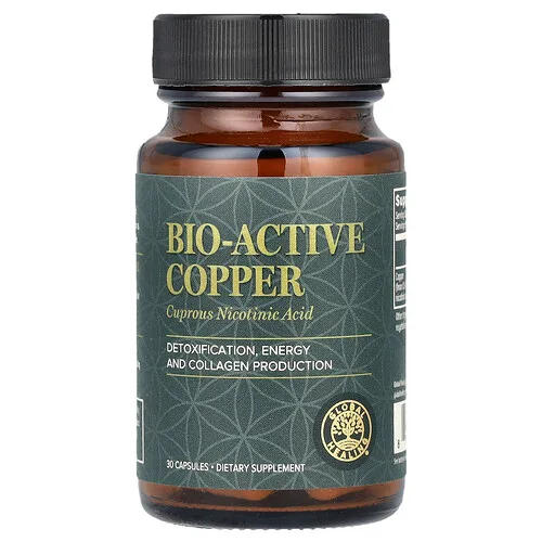 Global Healing, Cobre bioactivo, 30 cápsulas (0,9 mg por cápsula)