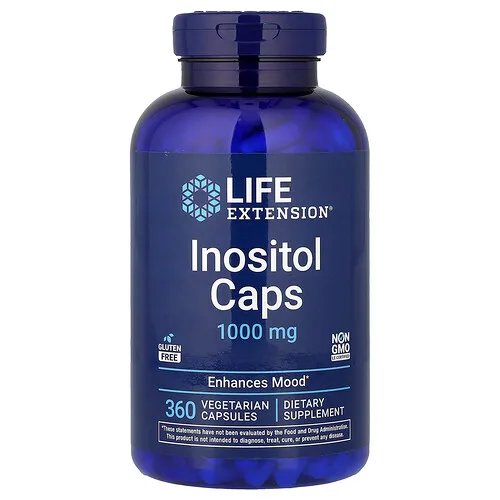 Life Extension, Inositol en cápsulas, 1000 mg, 360 cápsulas vegetales