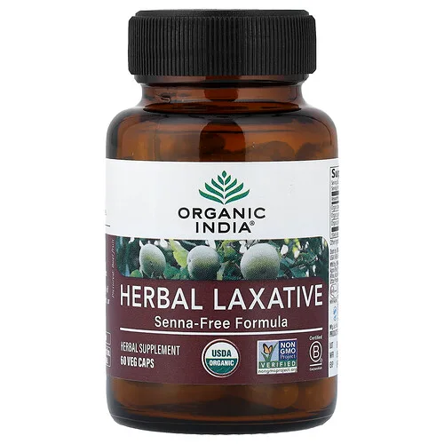 Organic India, Laxante herbal, Fórmula sin sen, 60 cápsulas vegetales