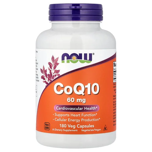 NOW Foods, CoQ10, 60 mg, 180 cápsulas vegetales