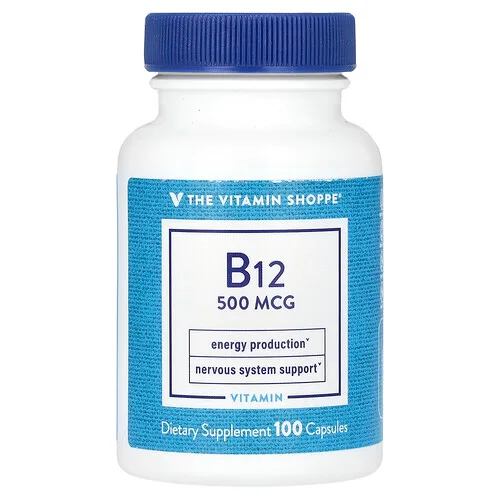The Vitamin Shoppe, Vitamina B12, 500 mcg, 100 cápsulas