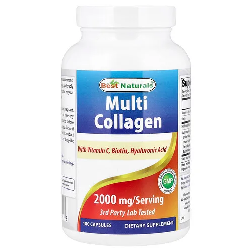 Best Naturals, Colágeno múltiple, 180 cápsulas
