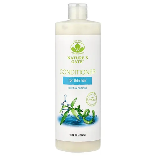 Mild By Nature, (Nature's Gate), Acondicionador con biotina y bambú para cabello debilitado, 473 ml (16 oz. líq.)