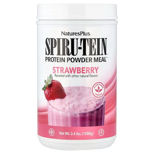 NaturesPlus, Spiru-Tein®, Harina de proteína en polvo, Frutilla, 1088 g (2,4 lb)