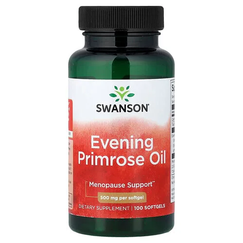 Swanson Vitamins, Aceite de onagra, 500 mg, 100 cápsulas blandas