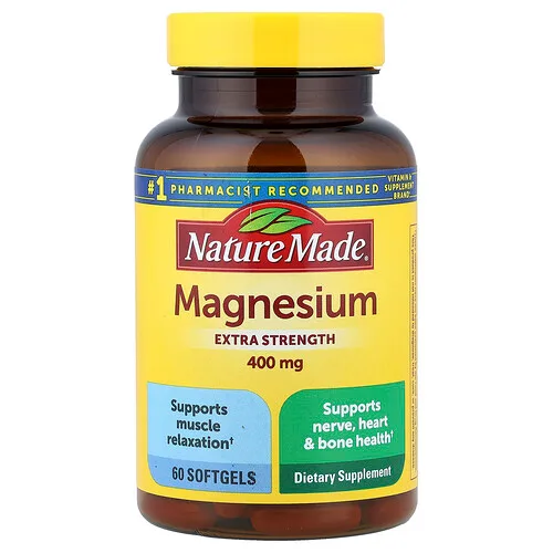 Nature Made, Magnesio, 400 mg, 60 cápsulas blandas