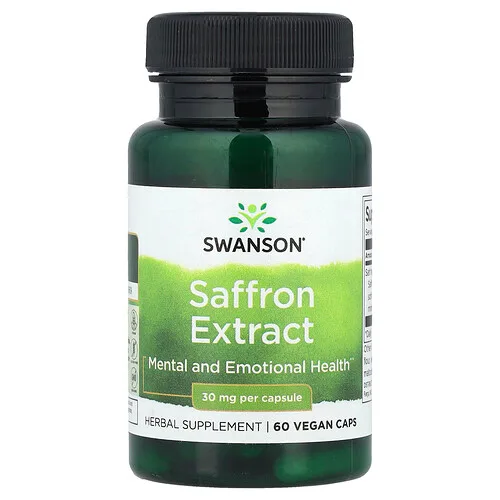 Swanson Vitamins, Extracto de azafrán, 30 mg, 60 cápsulas veganas
