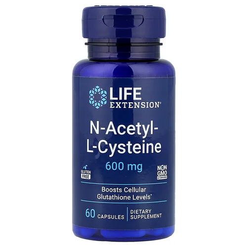 Life Extension, N-acetil-L-cisteína, 600 mg, 60 cápsulas