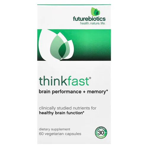 Futurebiotics, ThinkFast®, Cerebro, rendimiento y memoria, 60 cápsulas vegetales