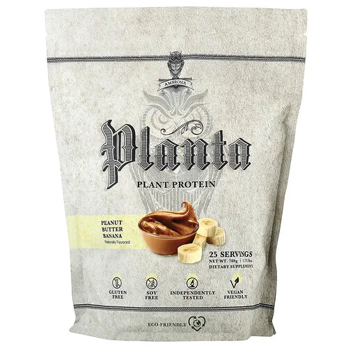 Ambrosia Collective, Planta, Proteína de origen vegetal, Mantequilla de maní y plátano, 780 g (1,72 lb)