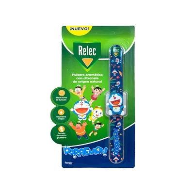 RELEC Pulsera Antimosquitos Niños Doraemon 1 unidad
